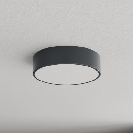 BRILAGI - Kúpeľňové stropné svietidlo so snímačom pohybu a súmraku CLARE 2xE27/24W/230V pr. 30 cm antracitové IP54