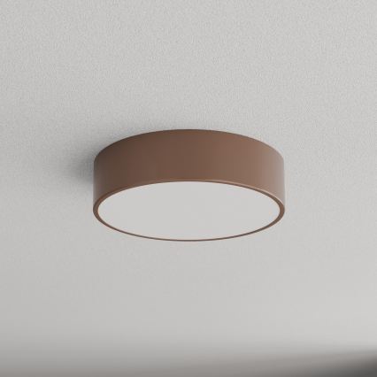 BRILAGI - Kúpeľňové stropné svietidlo so senzorom pohybu a súmraku CLARE 2xE27/24W/230V, priemer 30 cm, hnedé, IP54