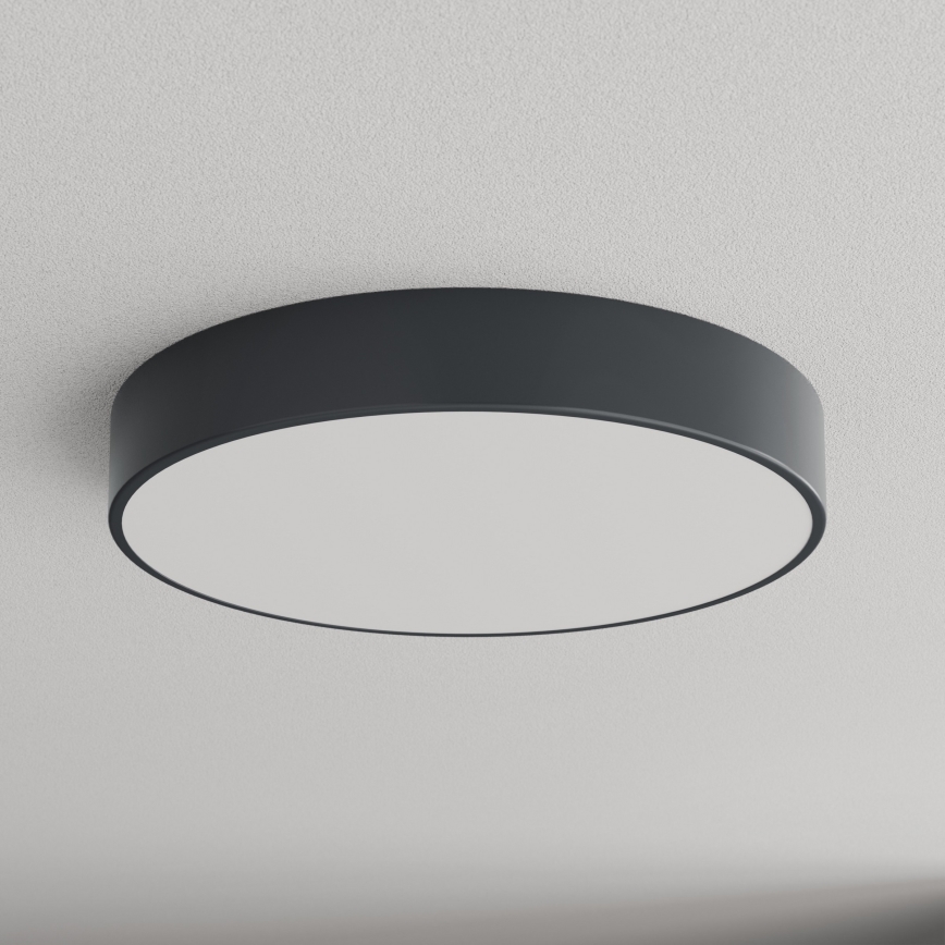 BRILAGI - Kúpeľňové stropné svietidlo s pohybovým a súmrakovým senzorom CLARE 4xE27/24W/230V pr. 50 cm antracit IP54