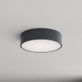 Brilagi - Kúpeľňové stropné svietidlo so snímačom pohybu a súmraku CLARE 2xE27/24W/230V pr. 30 cm antracitové IP54