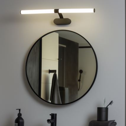 Brilagi - LED kúpeľňové osvetlenie zrkadla 2v1 TUBEO LED/8W/230V 60 cm IP44 čierna