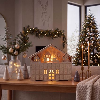 BRILAGI - LED Adventný kalendár LED/2xAA