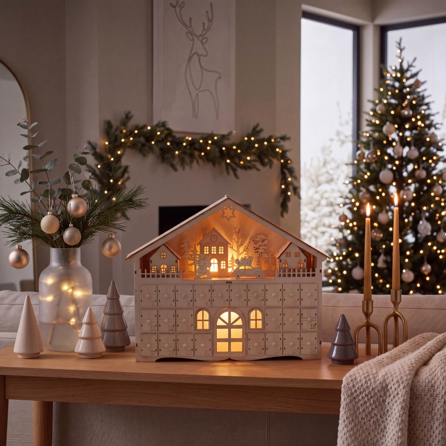 BRILAGI - LED Adventný kalendár LED/2xAA