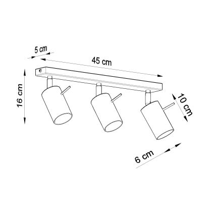 Brilagi -  LED Bodové svietidlo ASMUS 3xGU10/7W/230V čierna