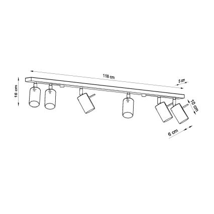 Brilagi -  LED Bodové svietidlo ASMUS 6xGU10/7W/230V biela