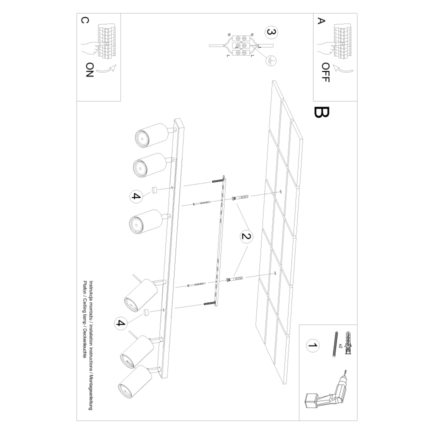 Brilagi -  LED Bodové svietidlo ASMUS 6xGU10/7W/230V biela