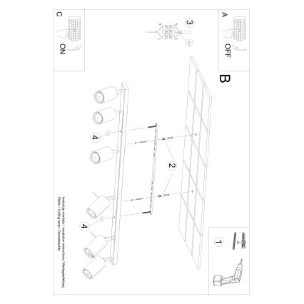 Brilagi -  LED Bodové svietidlo ASMUS 6xGU10/7W/230V čierna