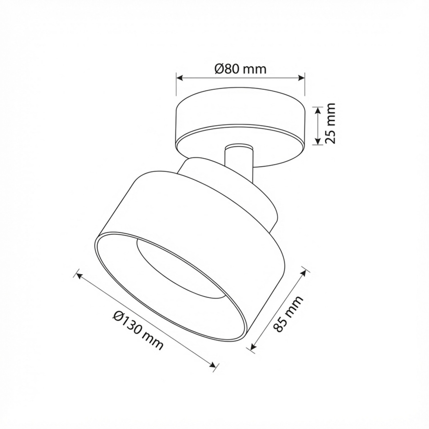 Brilagi - LED Bodové svietidlo AURA LUX 1xGX53/30W/230V pr. 13 cm čierna/zlatá