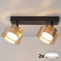 Brilagi - LED Bodové svietidlo AURA LUX 2xGX53/30W/230V čierna/zlatá