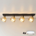 Brilagi - LED Bodové svietidlo AURA LUX 4xGX53/30W/230V čierna/zlatá