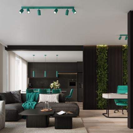 Brilagi - LED bodové svietidlo CRESTO 1xGU10/10W/230V 10 cm tyrkysové