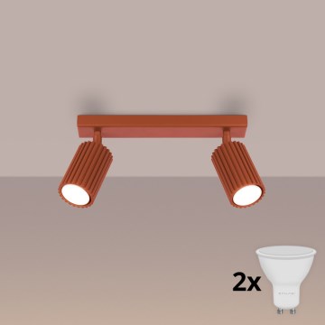 Brilagi - LED Bodové svietidlo CRESTO 2xGU10/10W/230V červené
