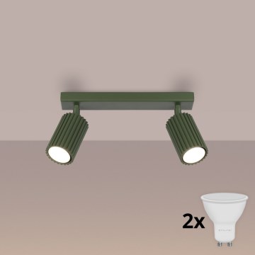 Brilagi - LED bodové svietidlo CRESTO 2xGU10/10W/230V zelené