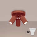 Brilagi - LED bodové svietidlo CRESTO 3xGU10/10W/230V červené