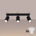 Brilagi - LED bodové svietidlo CRESTO 3xGU10/10W/230V čierna