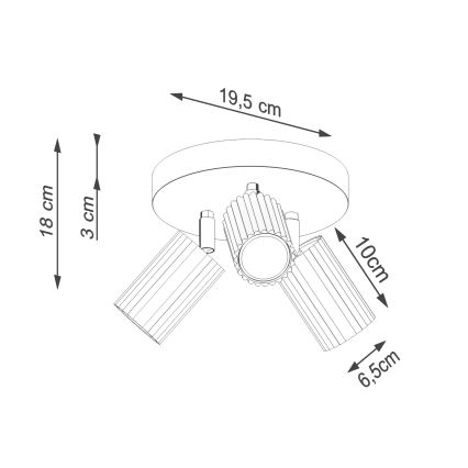 Brilagi - LED bodové svietidlo CRESTO 3xGU10/10W/230V hnedá