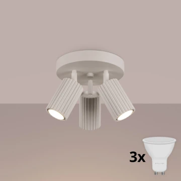 Brilagi - LED bodové svietidlo CRESTO 3xGU10/10W/230V krémové