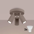 Brilagi - LED bodové svietidlo CRESTO 3xGU10/10W/230V taupe