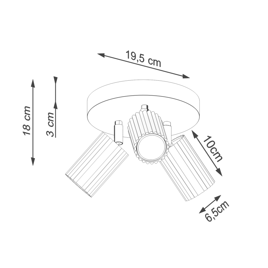 Brilagi - LED bodové svietidlo CRESTO 3xGU10/10W/230V tyrkysové