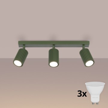 Brilagi - LED bodové svietidlo CRESTO 3xGU10/10W/230V zelené