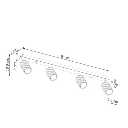 Brilagi - LED bodové svietidlo CRESTO 4xGU10/10W/230V čierna