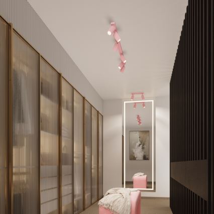 Brilagi - LED bodové svietidlo CRESTO 4xGU10/10W/230V ružové