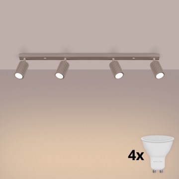 Brilagi - LED bodové svietidlo CRESTO 4xGU10/10W/230V taupe
