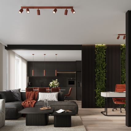 Brilagi - LED bodové svietidlo CRESTO 6xGU10/10W/230V červené