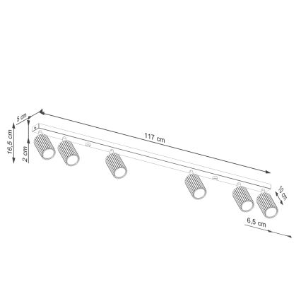 Brilagi - LED bodové svietidlo CRESTO 6xGU10/10W/230V červené