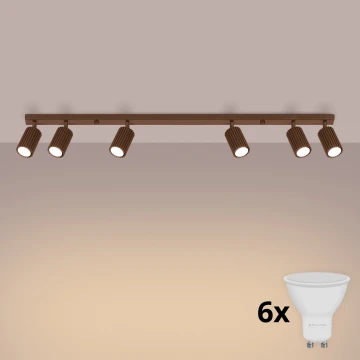 Brilagi - LED bodové svietidlo CRESTO 6xGU10/10W/230V hnedé