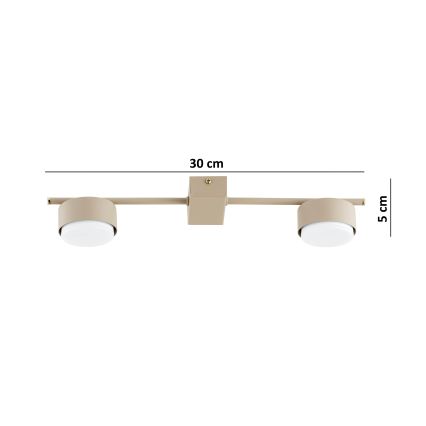 Brilagi - LED bodové svietidlo MONO 2xGX53/12W/230V béžové