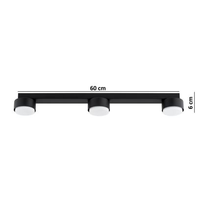 Brilagi - LED bodové svietidlo MONO 3xGX53/12W/230V čierna