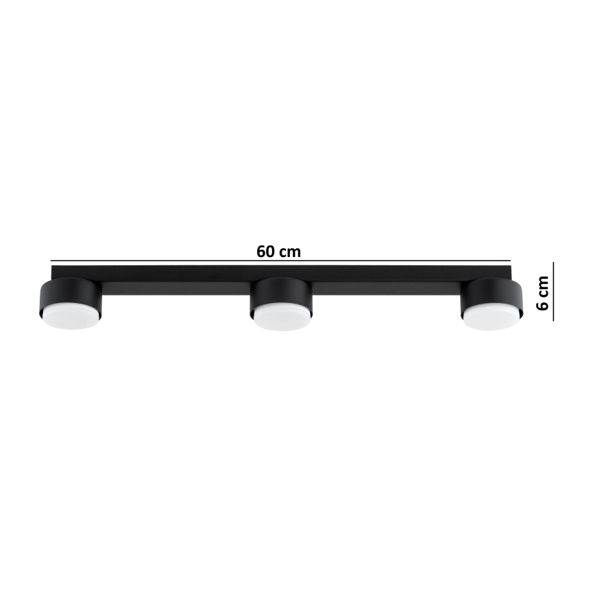 Brilagi - LED bodové svietidlo MONO 3xGX53/12W/230V čierna
