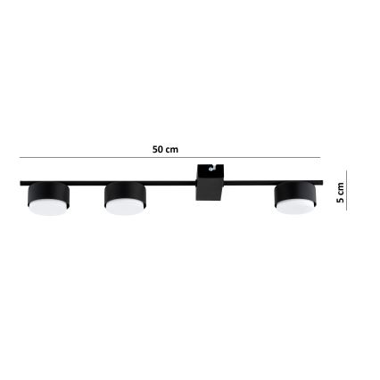 Brilagi - LED bodové svietidlo MONO 3xGX53/12W/230V čierne