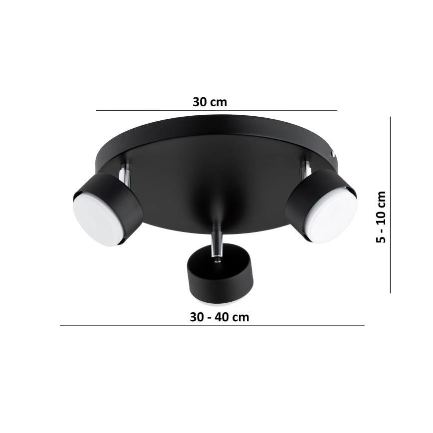 Brilagi - LED bodové svietidlo MONO 3xGX53/30W/230V čierne