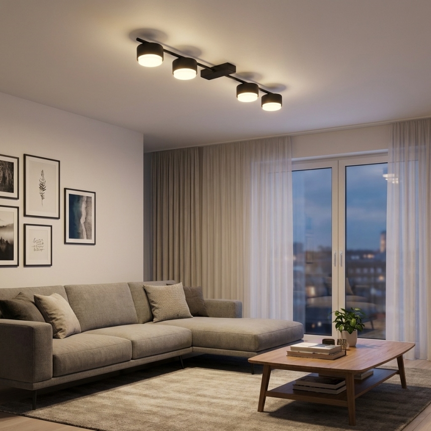 Brilagi - LED bodové svietidlo MONO 4xGX53/12W/230V čierna