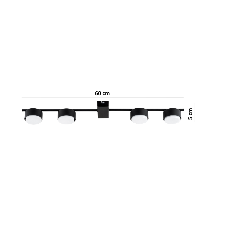 Brilagi - LED bodové svietidlo MONO 4xGX53/12W/230V čierna
