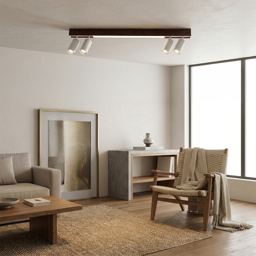 BRILAGI - LED Bodové svietidlo SELE 4xGU10/30W/230V + LED/20W biela/dekor čerešne