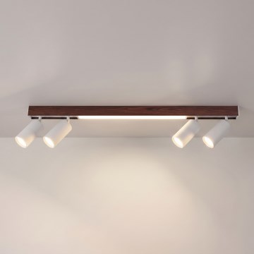 BRILAGI - LED Bodové svietidlo SELE 4xGU10/30W/230V + LED/20W biela/dubový dekor