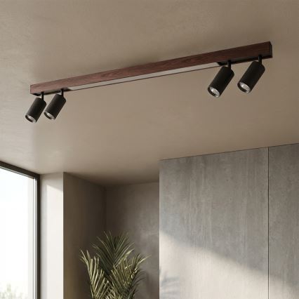 BRILAGI - LED bodové svietidlo SELE 4xGU10/30W/230V + LED/25W čierna/dekor čerešne