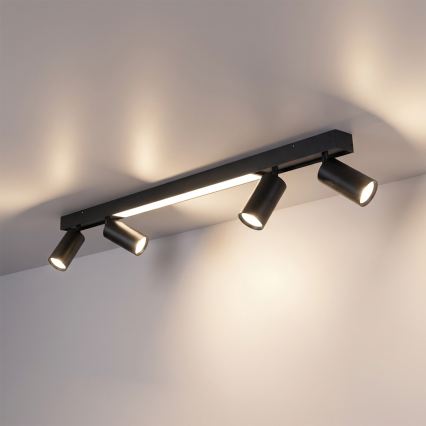 Brilagi - LED bodové svietidlo SELE 4xGU10/30W/230V + LED/25W čierna