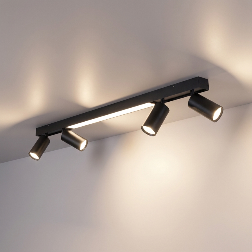 Brilagi - LED bodové svietidlo SELE 4xGU10/30W/230V + LED/25W čierna