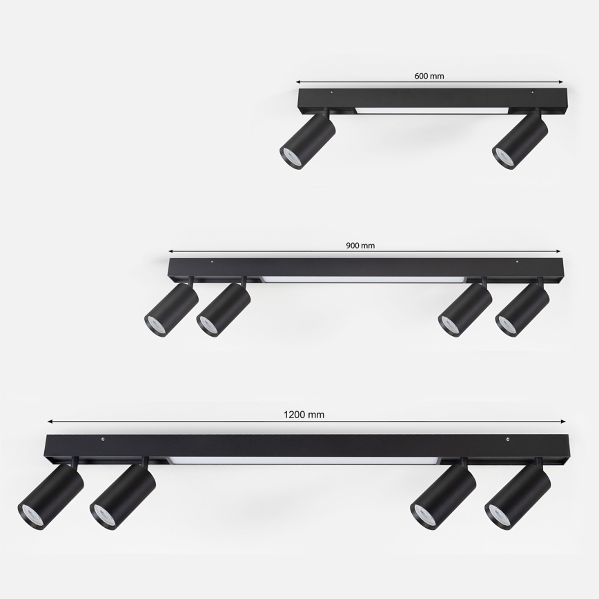 Brilagi - LED bodové svietidlo SELE 4xGU10/30W/230V + LED/25W čierna