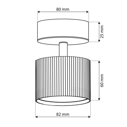 BRILAGI - LED Bodové svietidlo STRIPY 1xGX53/15W/230V pr. 82 mm biela