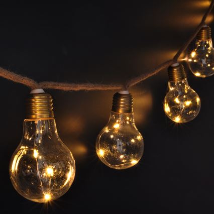 Brilagi - LED dekoratívna reťaz 10xLED/3xAA 1,8m teplá biela