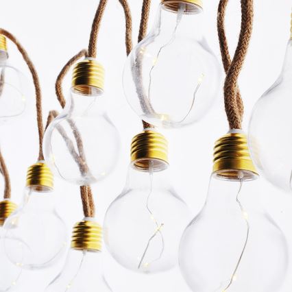 Brilagi - LED dekoratívna reťaz 10xLED/3xAA 1,8m teplá biela