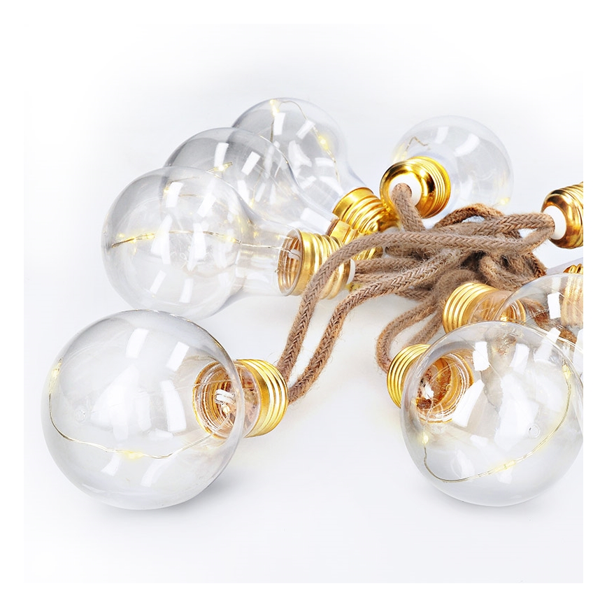 Brilagi - LED dekoratívny reťaz 10xLED/3xAA 1,8 m teplá biela