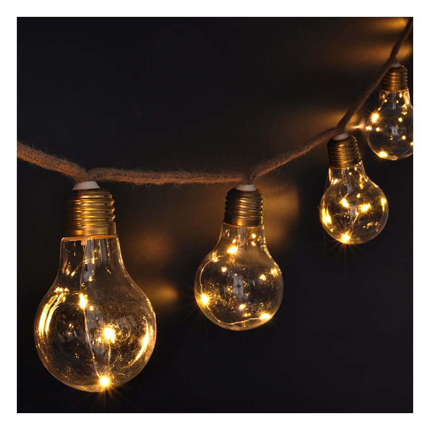 Brilagi - LED dekoratívny reťaz 10xLED/3xAA 1,8 m teplá biela