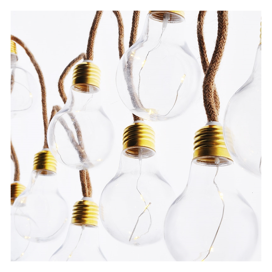 Brilagi - LED dekoratívny reťaz 10xLED/3xAA 1,8 m teplá biela