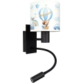 BRILAGI - LED Detská flexibilná nástenná lampa BOBO 1xE27/25W/230V + LED/3W čierna/biela/modrá/medvedíky